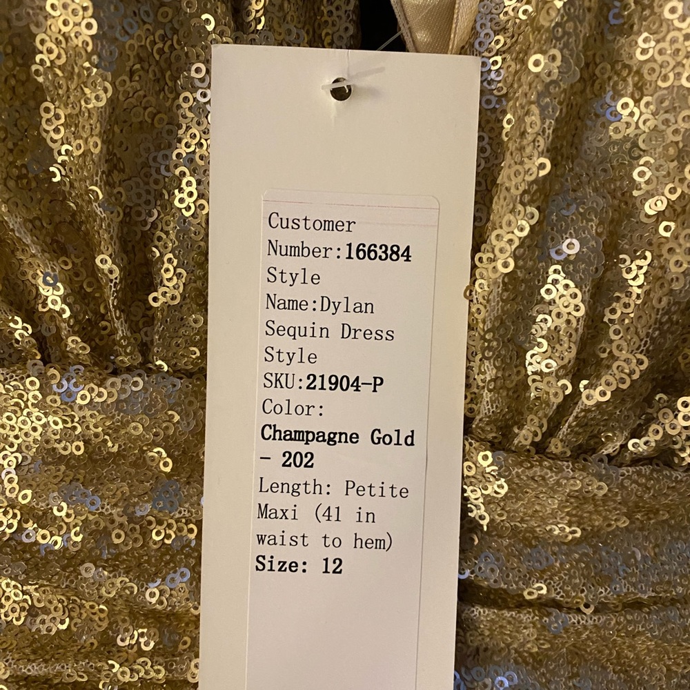 Revelry Dylan bridesmaid dress in champagne gold